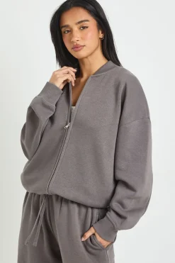 boohoo Ensemble de Jogging Petite Veste Bomber et Pantalon Large<Femme Survêtements|Survêtements