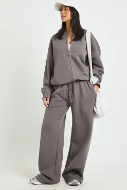 boohoo Ensemble de Jogging Petite Veste Bomber et Pantalon Large<Femme Survêtements|Survêtements