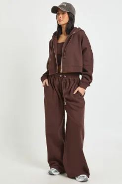 Ensemble de Jogging 3 Pièces à Casynthétiqueche avec Top Court Ourlet Profond Petite Taille