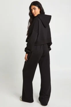 Ensemble de Jogging 3 Pièces à Casynthétiqueche avec Crop Top et Détails de Coutures Tall
