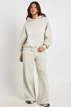 Ensemble De Jogging Sweat À Casynthétiqueche Oversize Et Pantalon Droit