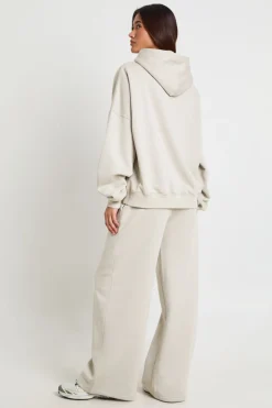 Ensemble De Jogging Sweat À Casynthétiqueche Oversize Et Pantalon Droit