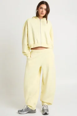 Ensemble de Jogging Sweat à Casynthétiqueche Court et Pantalon Jambes Évasées