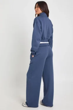 boohoo Ensemble De Jogging Sweat-shirt Ajusté Col Cheminée Et Pantalon Droit<Femme Survêtements|Survêtements