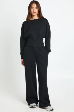 Ensemble De Jogging Sweat À Taille Cintrée Avec Boutonnage