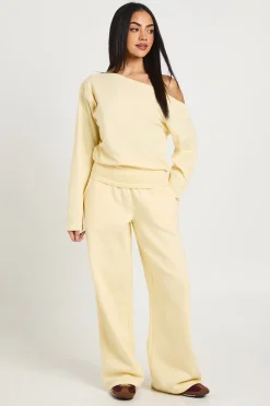 Ensemble de Jogging Taille Cintrée Épaules Dénudées Jambes Droites