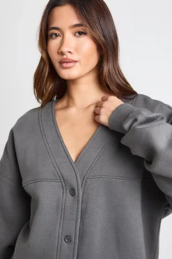 boohoo Ensemble de Jogging Tall Cardigan Boutonné et Pantalon de Sport Jambe Droite<Femme Survêtements|Survêtements