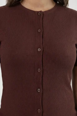 Ensemble De Maternité Cardigan Boutonné En Maille Douce Et Pantalon À Jambes Larges