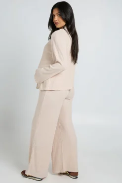 boohoo Ensemble De Maternité Cardigan Ample Et Pantalon Large En Maille Côtelée Douce<Femme Loungewear|Ensembles