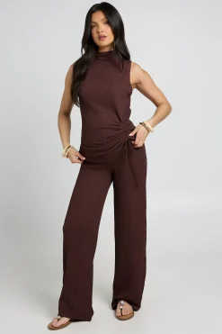 boohoo Ensemble De Maternité Haut Body Froncé Et Pantalon Large Assorti<Femme Ensembles