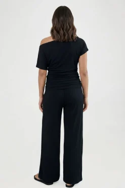 boohoo Ensemble De Maternité Haut Décolleté Épaule Dénudée & Pantalon Large À Taille Nouée<Femme Ensembles