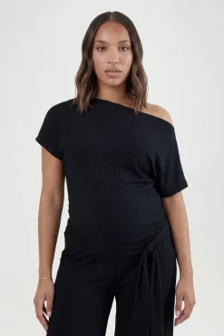 boohoo Ensemble De Maternité Haut Décolleté Épaule Dénudée & Pantalon Large À Taille Nouée<Femme Ensembles
