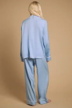 Oasis Ensemble de nuit en satin uni avec passepoil contrastant<Femme Satin Et Dentelle|Pyjamas
