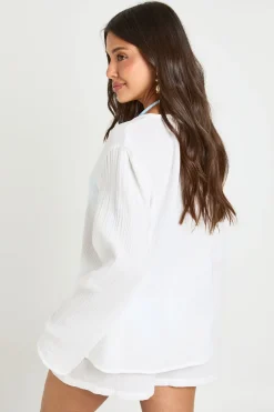 boohoo Ensemble De Plage Haut À Détail Noué Devant Et Short Coordonné<Femme Ensembles|Tenues De Plage