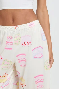 Ensemble De Pyjama Caraco Et Pantalon Imprimé Gâteaux Tall