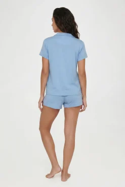 Ensemble De Pyjama Chemise À Manches Courtes Et Short En Jersey Doux