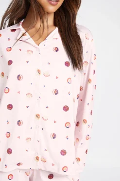 Ensemble De Pyjama Chemise À Manches Longues Et Pantalon Imprimé Bol D'açaï