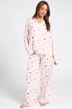 Ensemble De Pyjama Chemise À Manches Longues Et Pantalon Imprimé Bol D'açaï