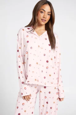 Ensemble De Pyjama Chemise À Manches Longues Et Pantalon Imprimé Bol D'açaï