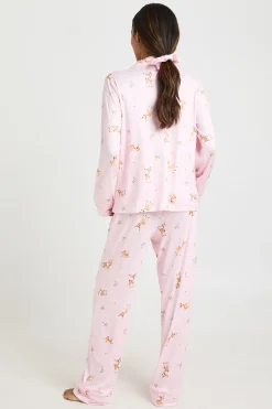 boohoo Ensemble De Pyjama De Maternité Chemise À Manches Longues Et Pantalon Imprimé Cerfs De Pâques<Femme Pyjamas