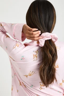 boohoo Ensemble De Pyjama De Maternité Chemise À Manches Longues Et Pantalon Imprimé Cerfs De Pâques<Femme Pyjamas
