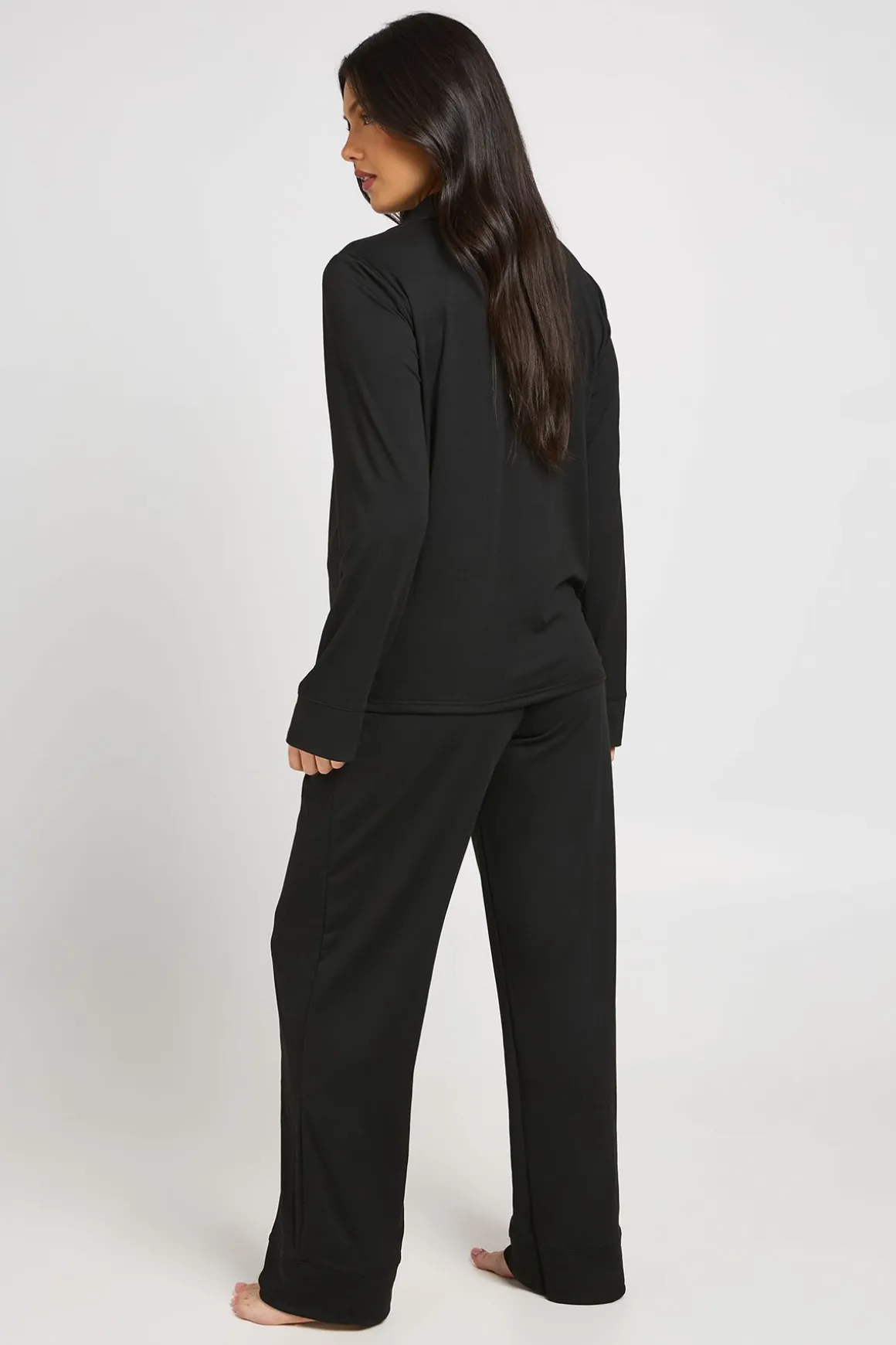 Ensemble De Pyjama De Maternité En Coton Doux Avec Chemise Boutonnée Et Pantalon