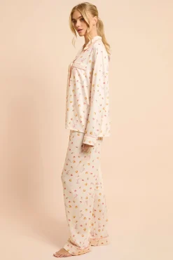 Ensemble De Pyjama En Jersey À Manches Longues Motif Citrouilles
