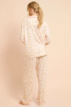 Ensemble De Pyjama En Jersey À Manches Longues Motif Citrouilles