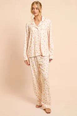 Ensemble De Pyjama En Jersey À Manches Longues Motif Citrouilles