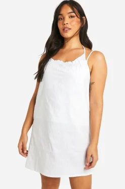 Ensemble de pyjama grande taille à rayures fines, camisole à fines bretelles et short