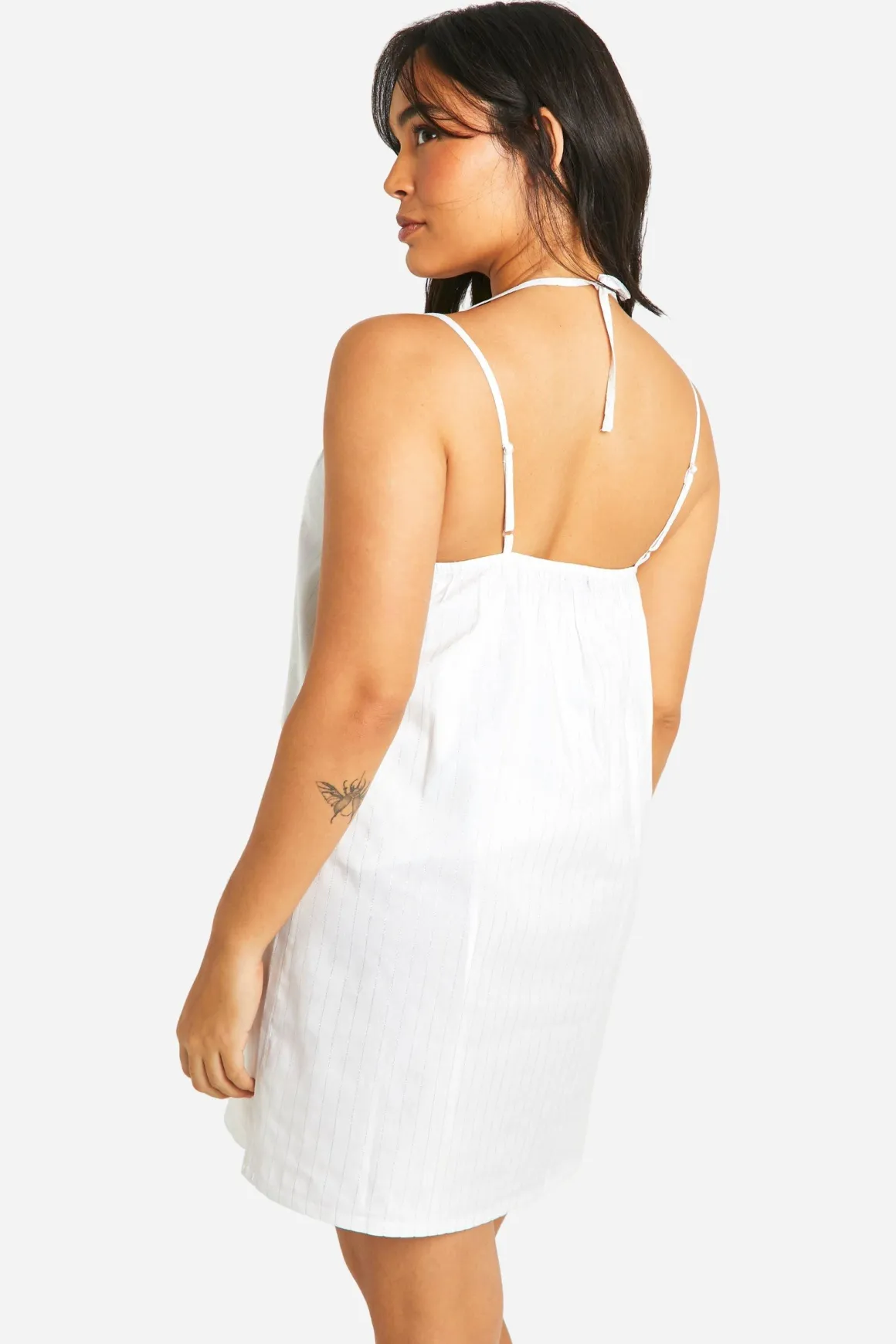 Ensemble de pyjama grande taille à rayures fines, camisole à fines bretelles et short