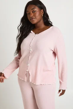 boohoo Ensemble De Pyjama Grande Taille En Jersey Avec Passepoil, Haut À Manches Courtes Et Short<Femme Looks Chocolat|Pyjamas