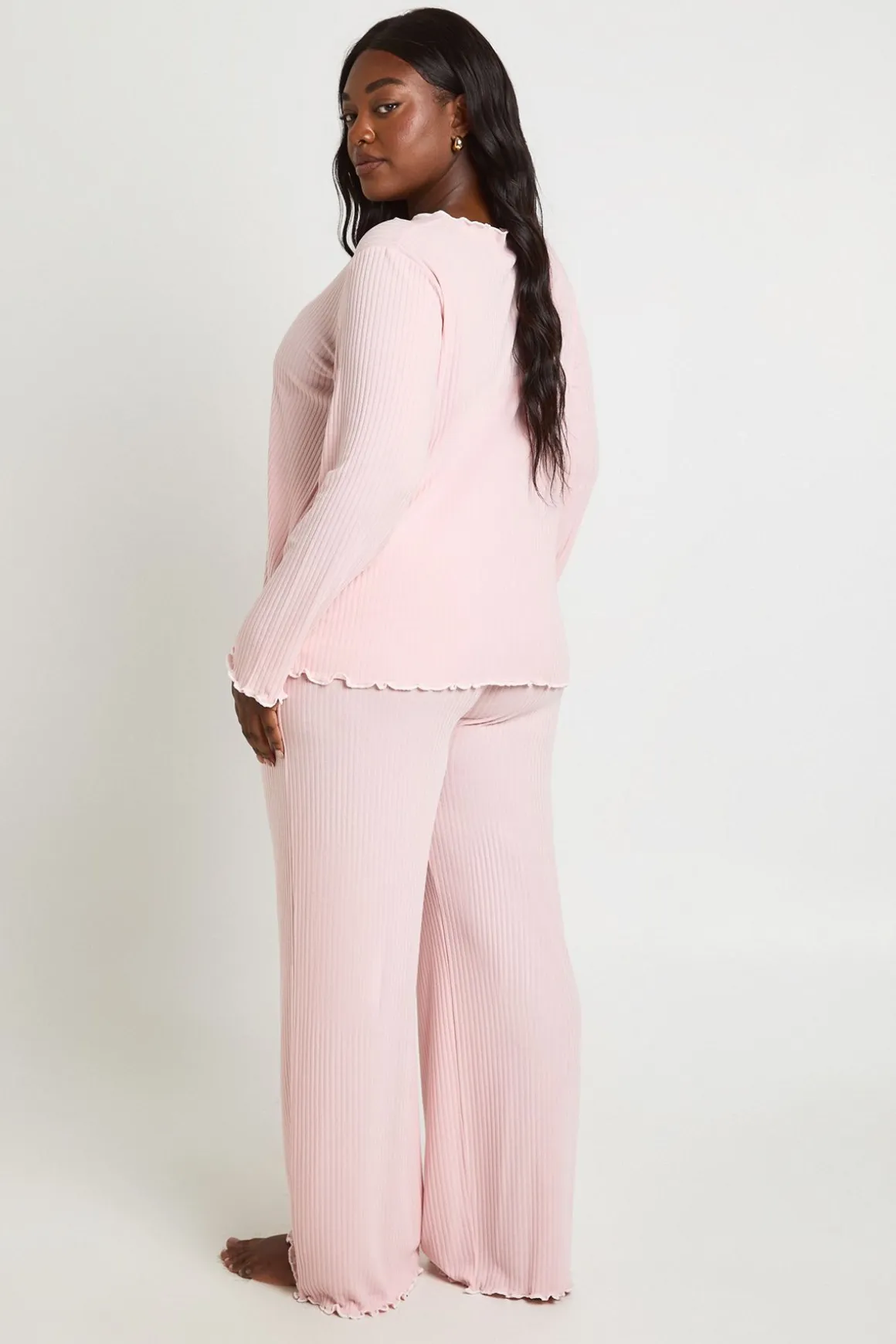 boohoo Ensemble De Pyjama Grande Taille En Jersey Avec Passepoil, Haut À Manches Courtes Et Short<Femme Looks Chocolat|Pyjamas
