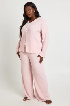 boohoo Ensemble De Pyjama Grande Taille En Jersey Avec Passepoil, Haut À Manches Courtes Et Short<Femme Looks Chocolat|Pyjamas