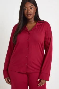 Ensemble De Pyjama Grande Taille Toucher Doux Chemise Boutonnée Et Pantalon
