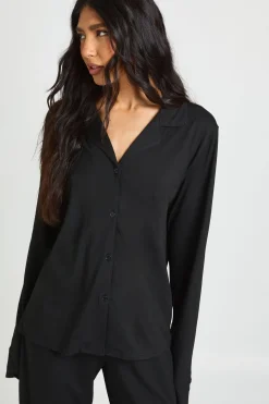 Ensemble De Pyjama Grande Taille Chemise Boutonnée Et Pantalon En Tissu Doux Au Toucher