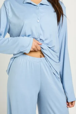Ensemble De Pyjama Haut À Manches Longues Et Pantalon En Jersey Doux