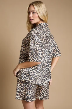 Dorothy Perkins Ensemble De Pyjama À Manches Courtes Imprimé Animal<Femme Pyjamas