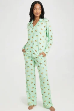 Ensemble De Pyjama À Manches Longues Et Pantalon Imprimé Avocat