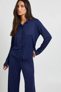 boohoo Ensemble De Pyjama Petite Chemise À Manches Longues Et Pantalon<Femme Pyjamas