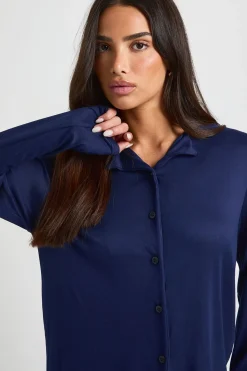 boohoo Ensemble De Pyjama Petite Chemise À Manches Longues Et Pantalon<Femme Pyjamas