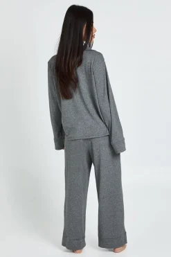 Ensemble De Pyjama Petite Chemise Et Pantalon À Boutons En Tissu Doux