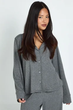 Ensemble De Pyjama Petite Chemise Et Pantalon À Boutons En Tissu Doux
