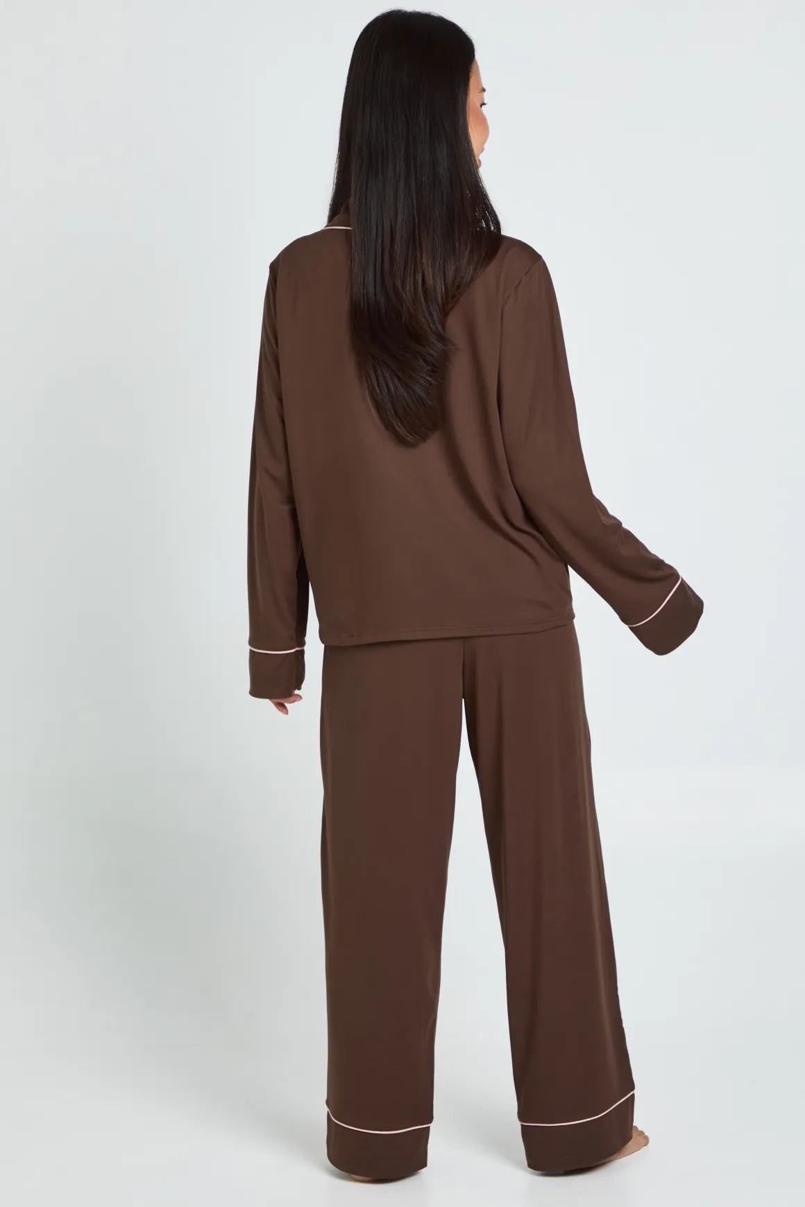 Ensemble De Pyjama Petite Chemise À Manches Longues Et Pantalon En Mousseline Imprimé Ours