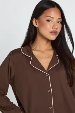 Ensemble De Pyjama Petite Chemise À Manches Longues Et Pantalon En Mousseline Imprimé Ours
