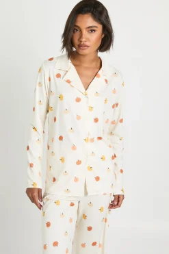 Ensemble De Pyjama Tall Chemise À Manches Longues Et Pantalon Imprimé Citrouilles Halloween