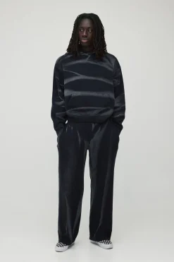 boohooMAN Ensemble De Survêtement Ample À Casynthétiqueche Effet Délavé Fumé<Homme Survêtements