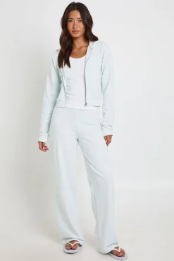 Ensemble De Survêtement Avec Sweat À Casynthétiqueche Zippé Ajusté En Molleton Bouclette Et Pantalon De Jogging Droit