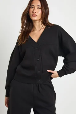 Ensemble de Survêtement Cardigan Boutonné et Jogging Droit