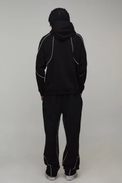 Ensemble De Survêtement À Casynthétiqueche Avec Passepoil Coupe Regular Pour Homme Grand